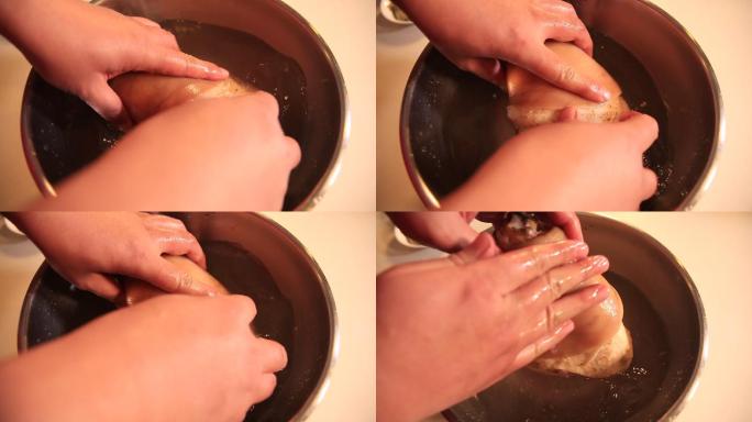 处理清洗猪蹄膀 (6)