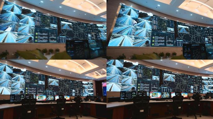 4K高速公路路网监控指挥中心延时空镜