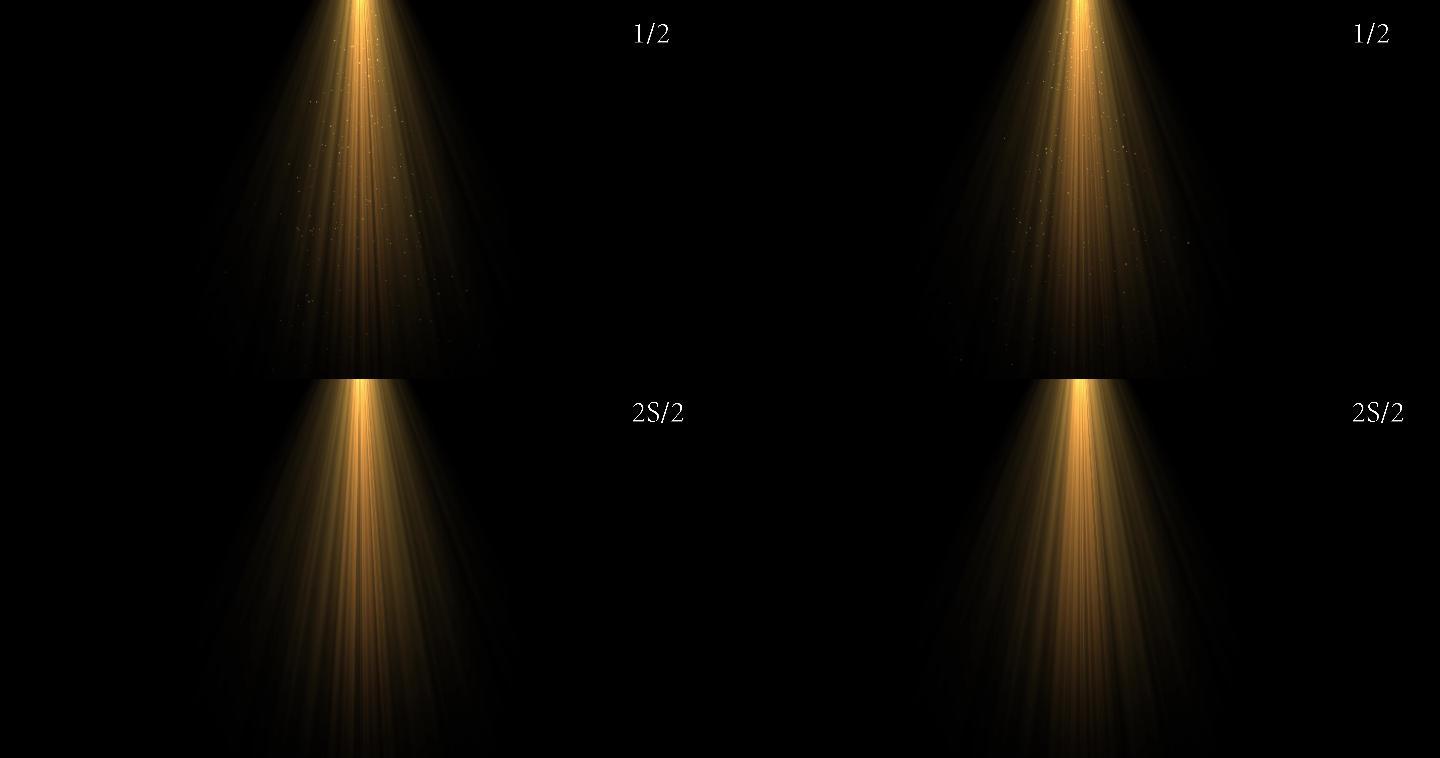 金色粒子阳光光束2组【无缝循环通道】