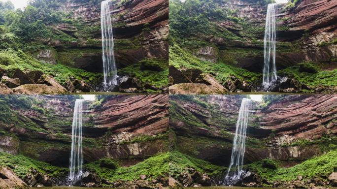 四面山景区水口寺瀑布移动延时4K