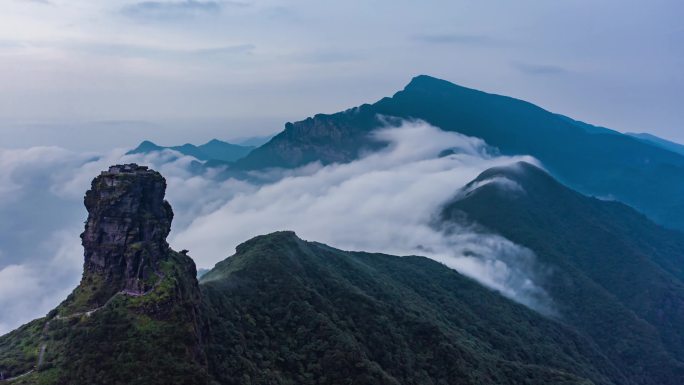 贵州梵净山红云金顶延时摄影7