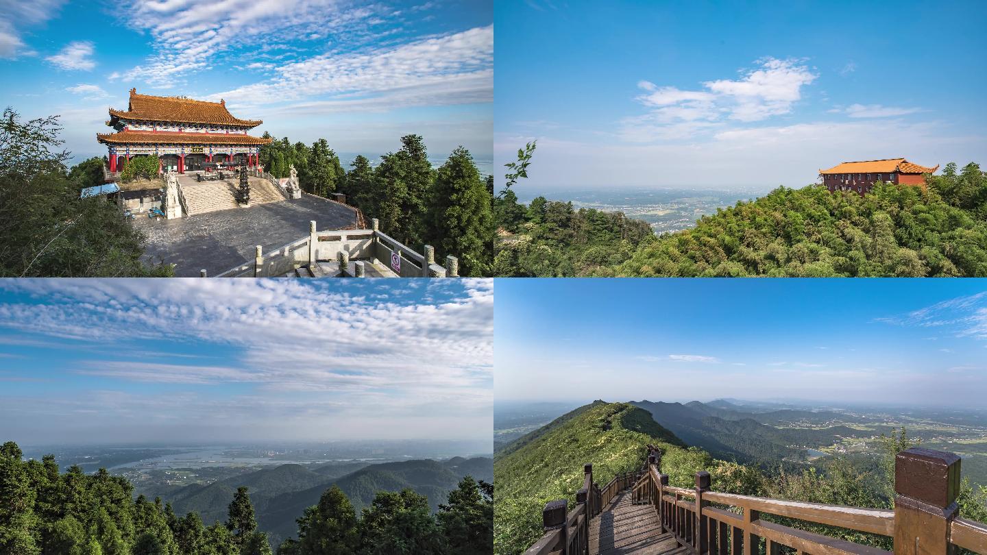 4K常德太阳山太阳神普光寺日夜延时星空