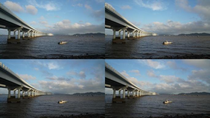 跨海大桥延时摄影