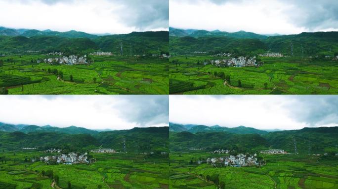 农村风景航拍4K，青山绿水