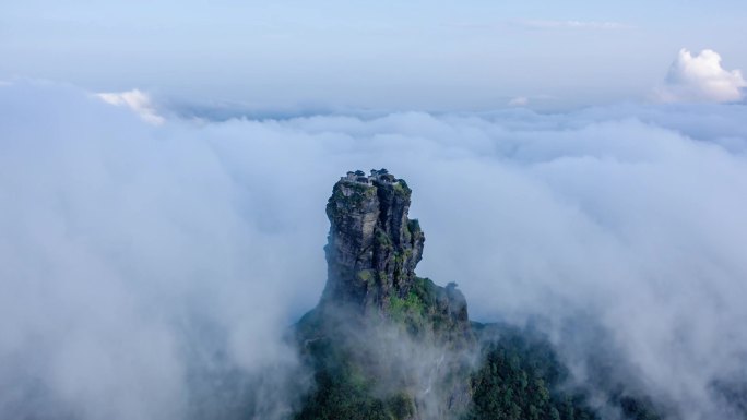 贵州梵净山红云金顶大范围移动延时摄影