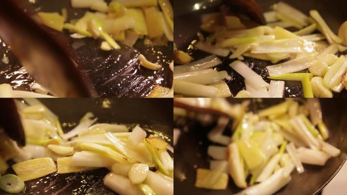 葱姜炝锅炒制底料 (5)