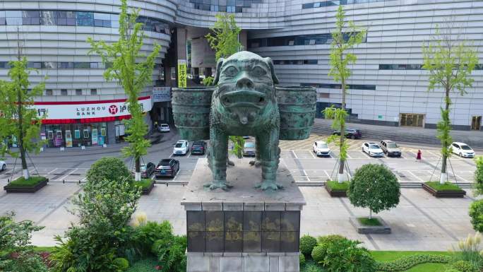 泸州麒麟温酒器大型雕像