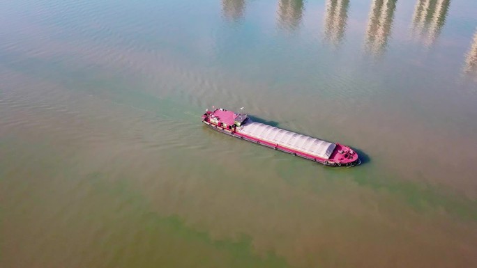 湘江内河水运货运航拍