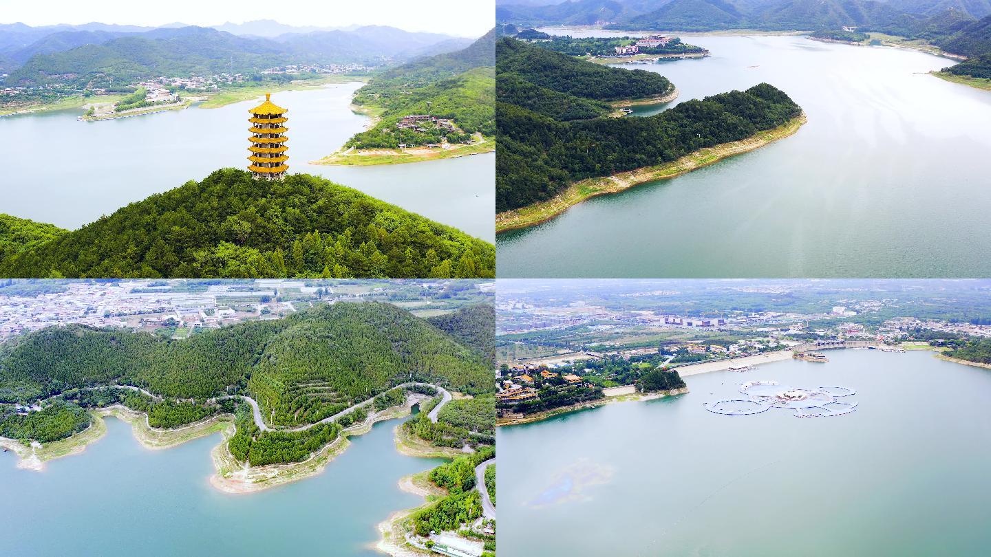 航拍北京平谷金海湖 log模式拍摄