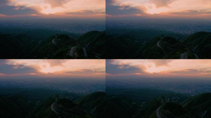 西安骊山的夕阳