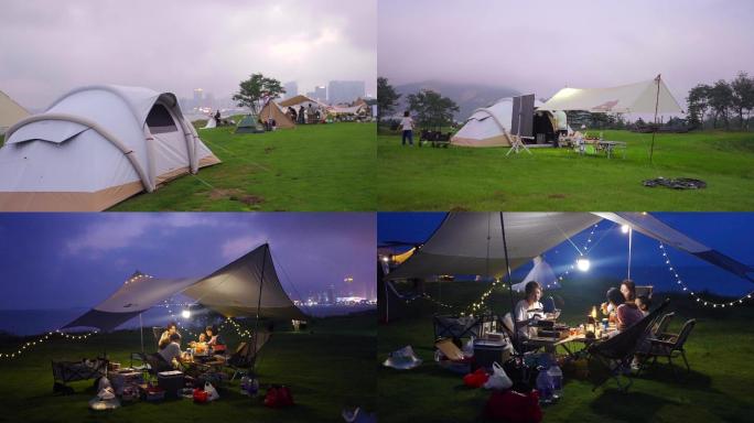 露营帐篷-夏天户外公园野餐取餐