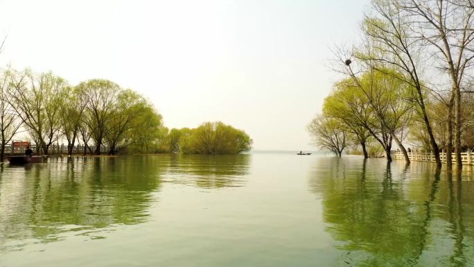 沿河风景航拍