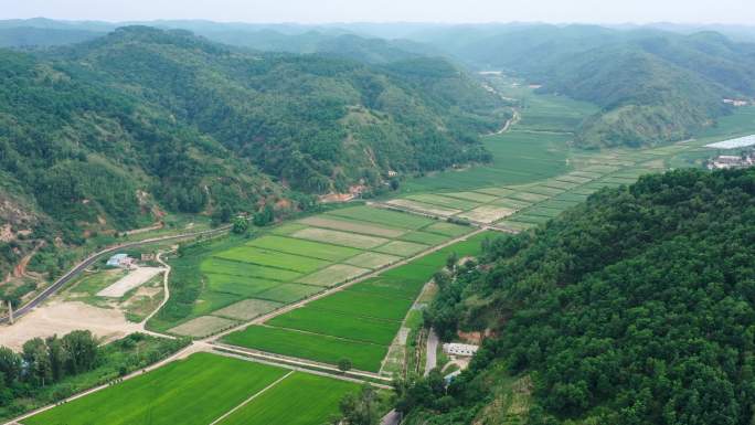 南泥湾景区多场景航拍素材