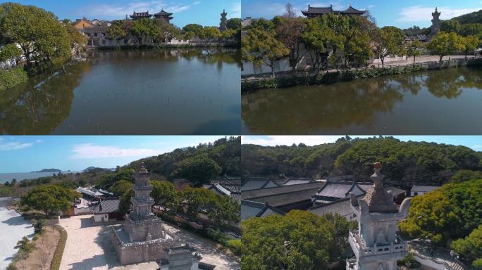 原创中国古建筑普陀山普济寺寺院寺庙