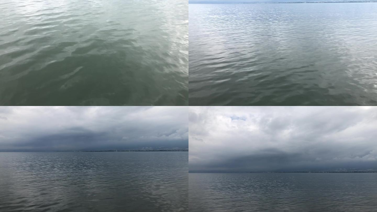 大理洱海游船湖面风景大气实拍