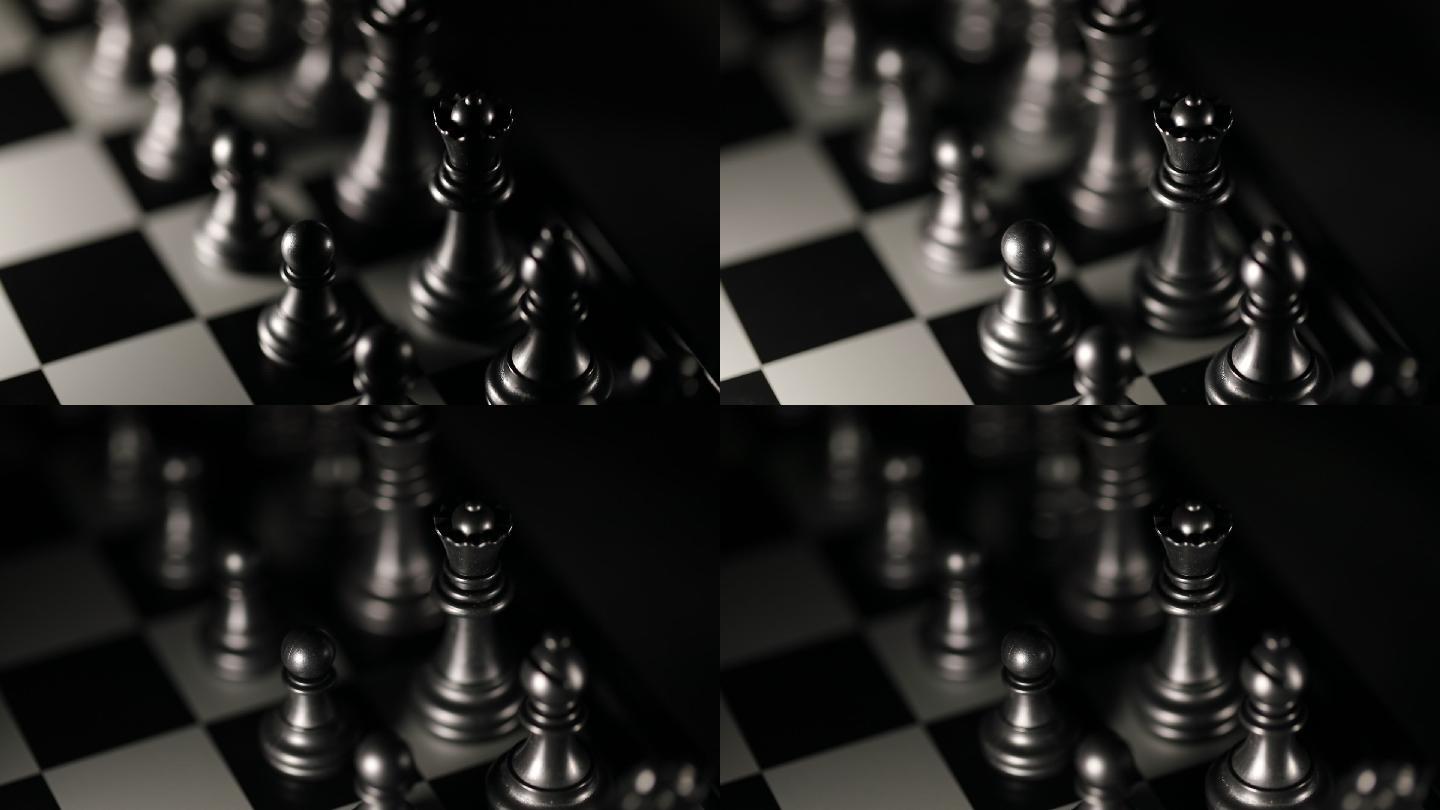 西洋棋国际象棋棋类游戏空镜头