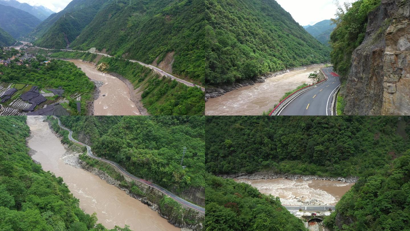 云南怒江风景公路航拍