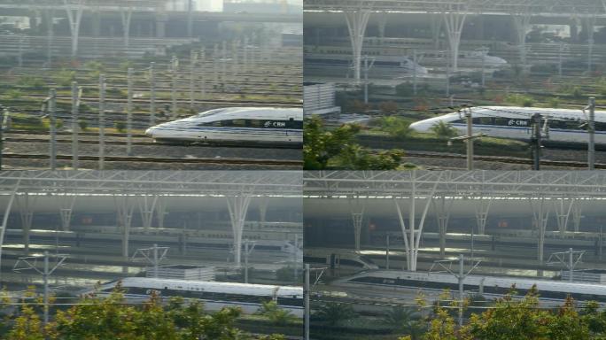 上海虹桥站 高铁 A380 进站 外景