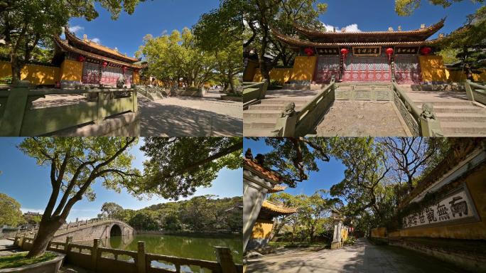 中国古建筑普陀山普济寺寺院寺庙