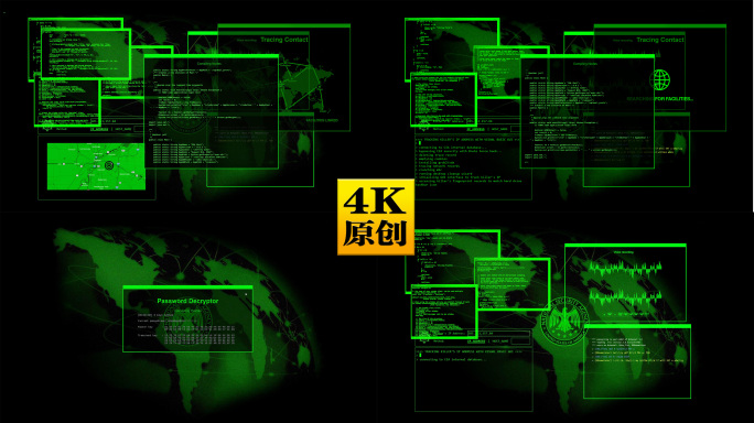 4K原创)黑客编程代码信息安全科技互联