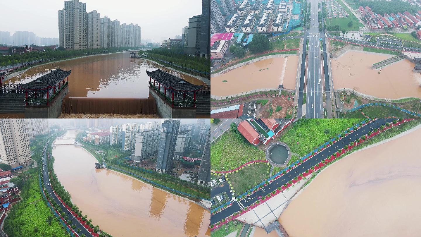 暴雨过后 河流暴涨 城市与乡村水域险情