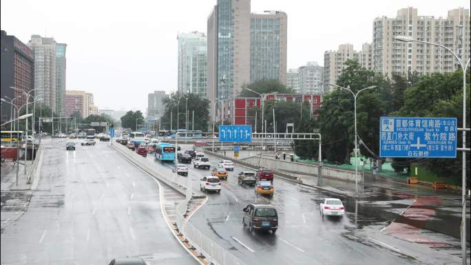 北京街头雨景 降格