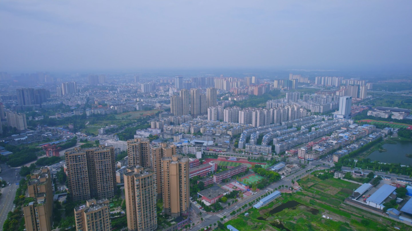 小县城高空全景