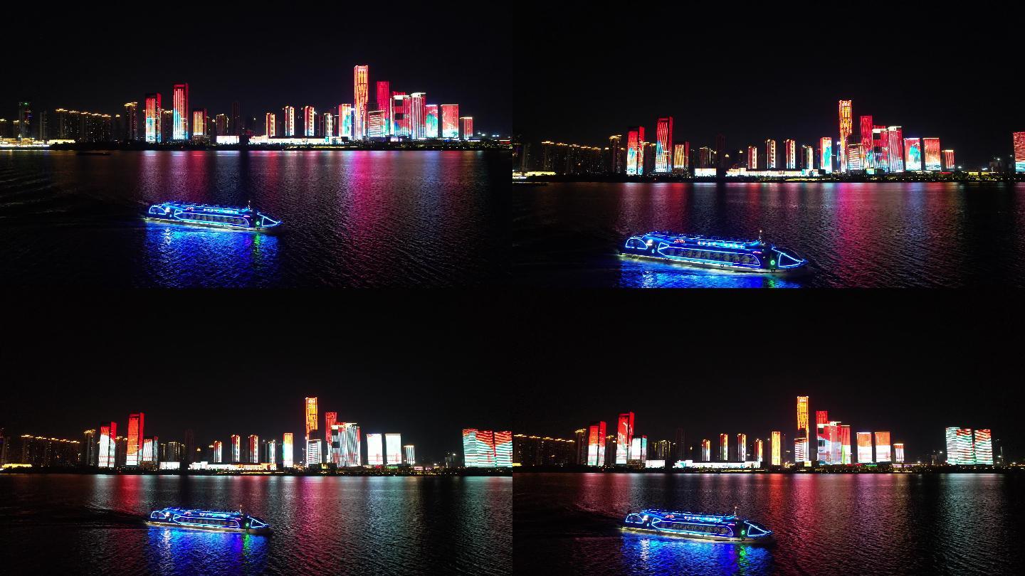 长沙湘江游轮夜景