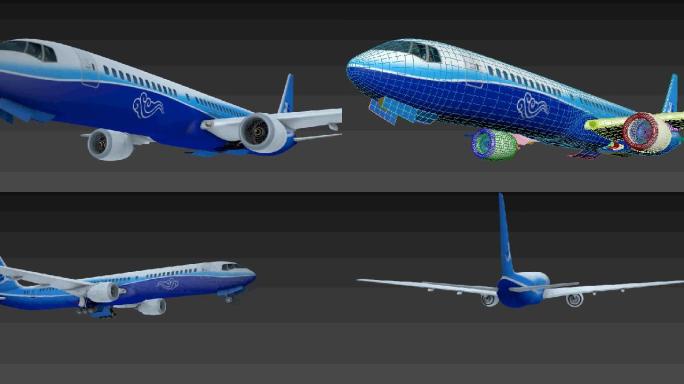 波音737飞机3d模型