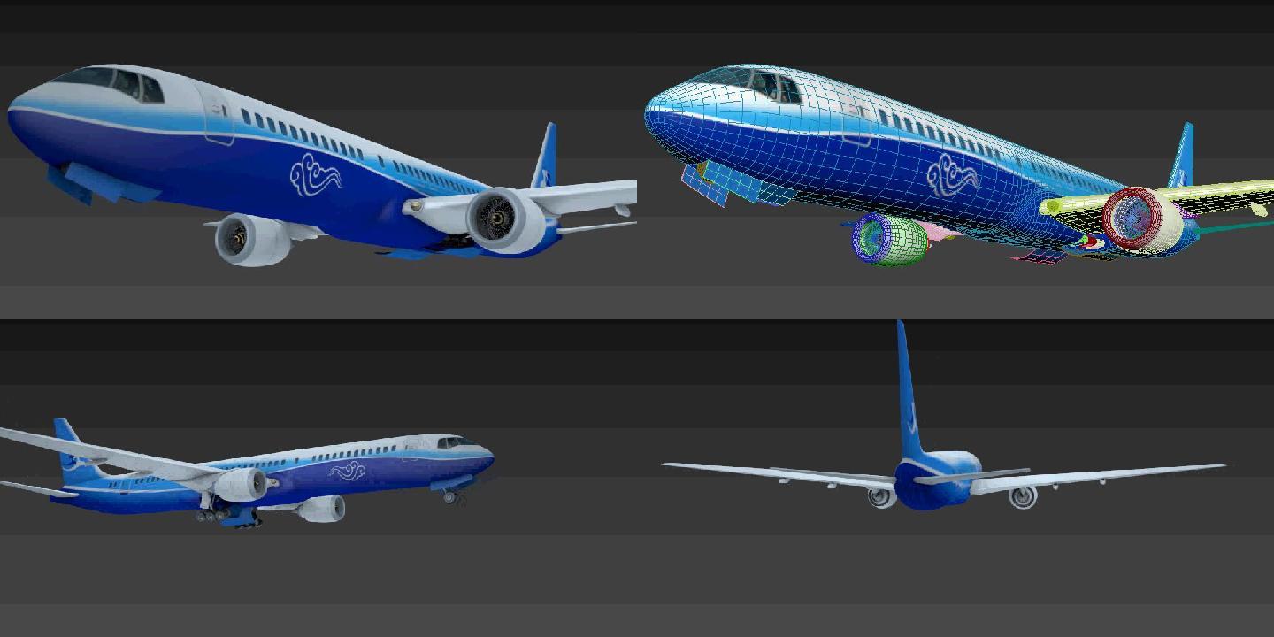波音737飞机3d模型