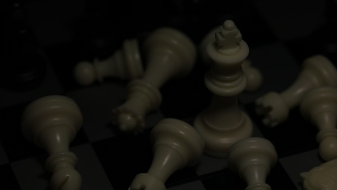 西洋棋棋子明暗光影