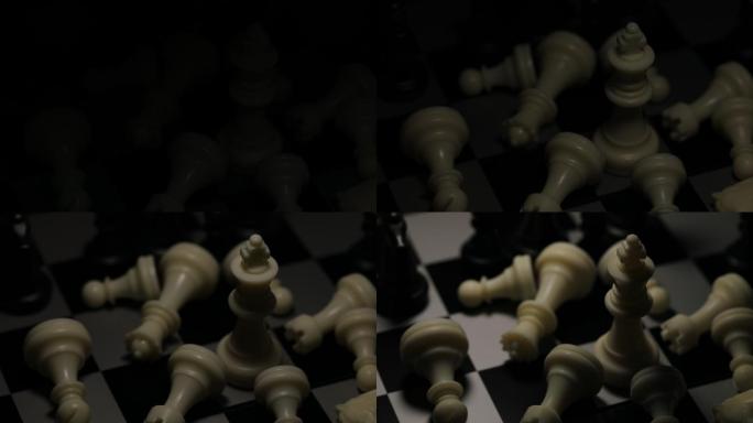 西洋棋棋子明暗光影