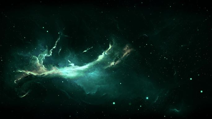 【4K宇宙】光晕星云幻想琥珀星系虚拟时空