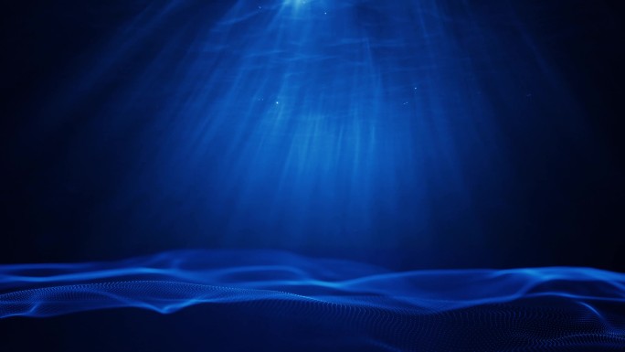4K海底波浪光线水下