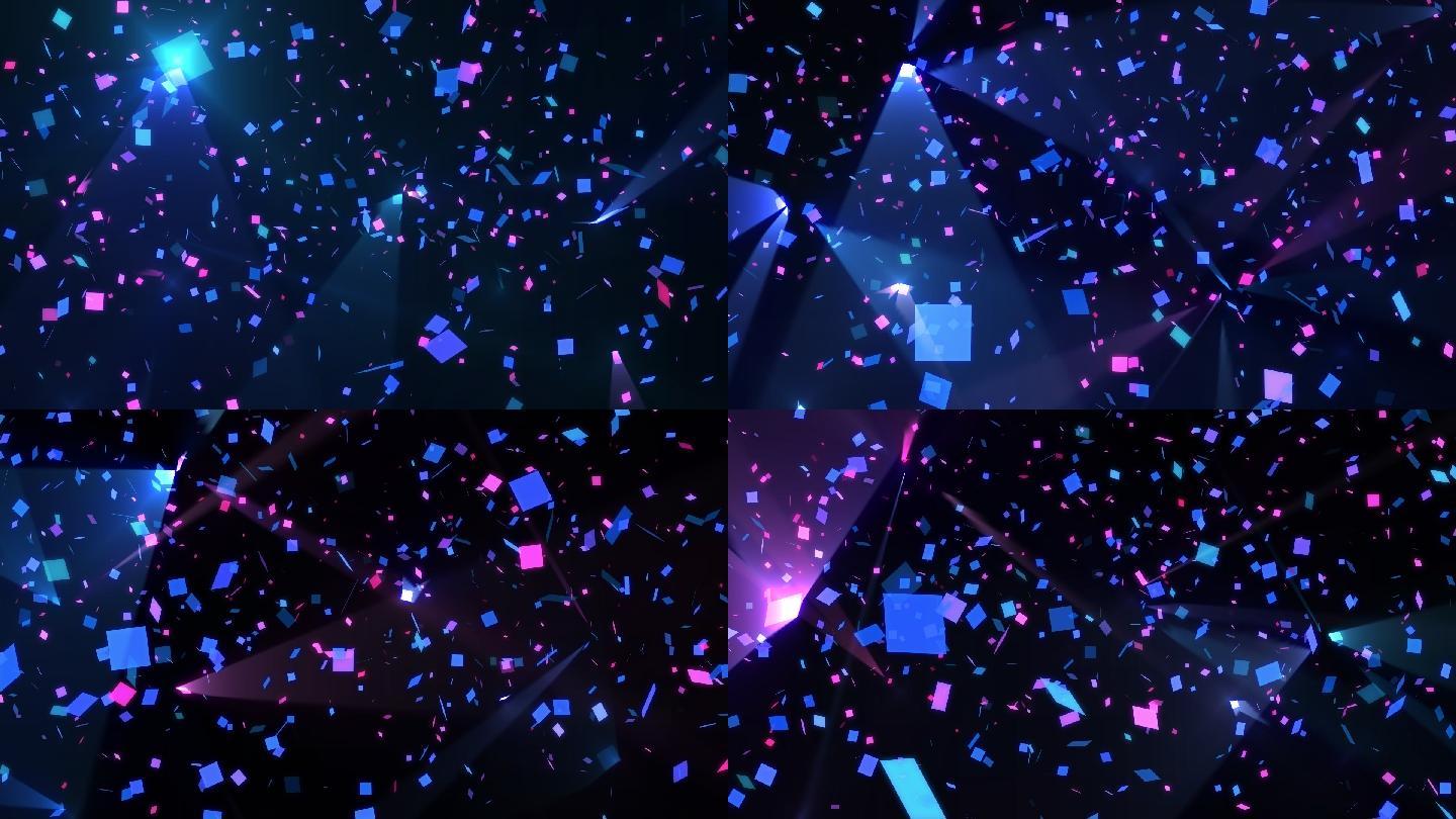 炫酷梦幻粒子碎片科技感扫光_1920x1080_高清视频素材下载(编号