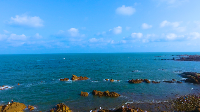 唯美的大海边素材，碧海蓝天