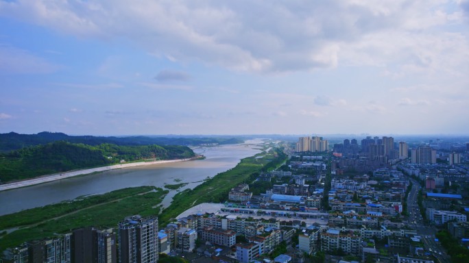 小县城高空全景