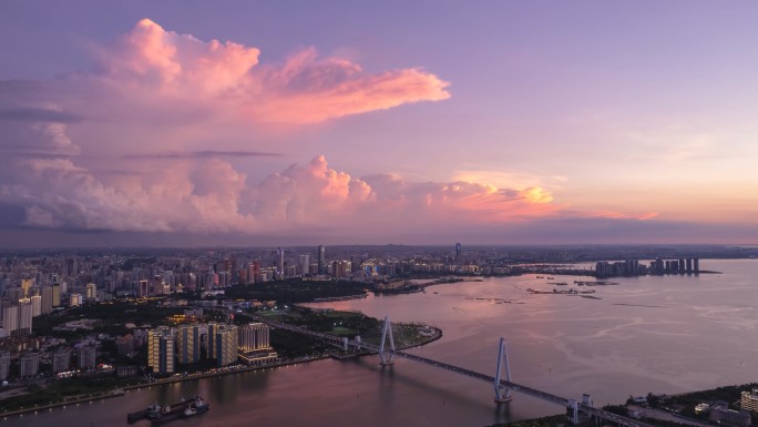 海南海口城市风光延时合集9