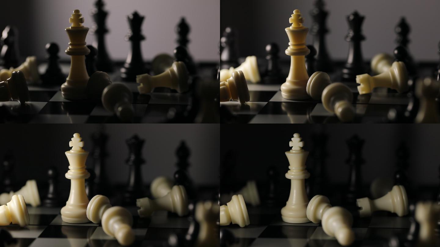西洋棋国际象棋光影明暗变化