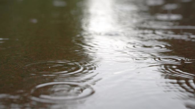 下雨特写