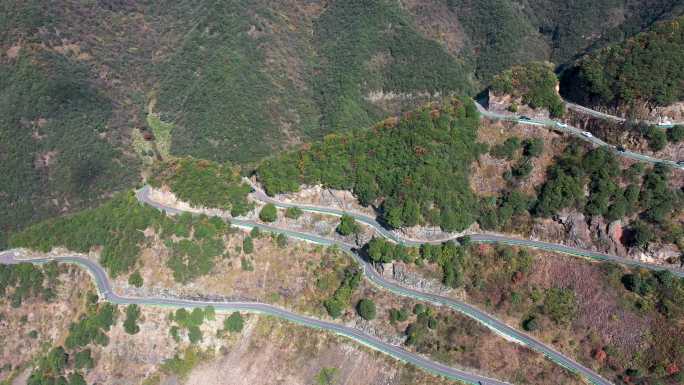 桃岭六道弯皖南川藏线4K航拍风光