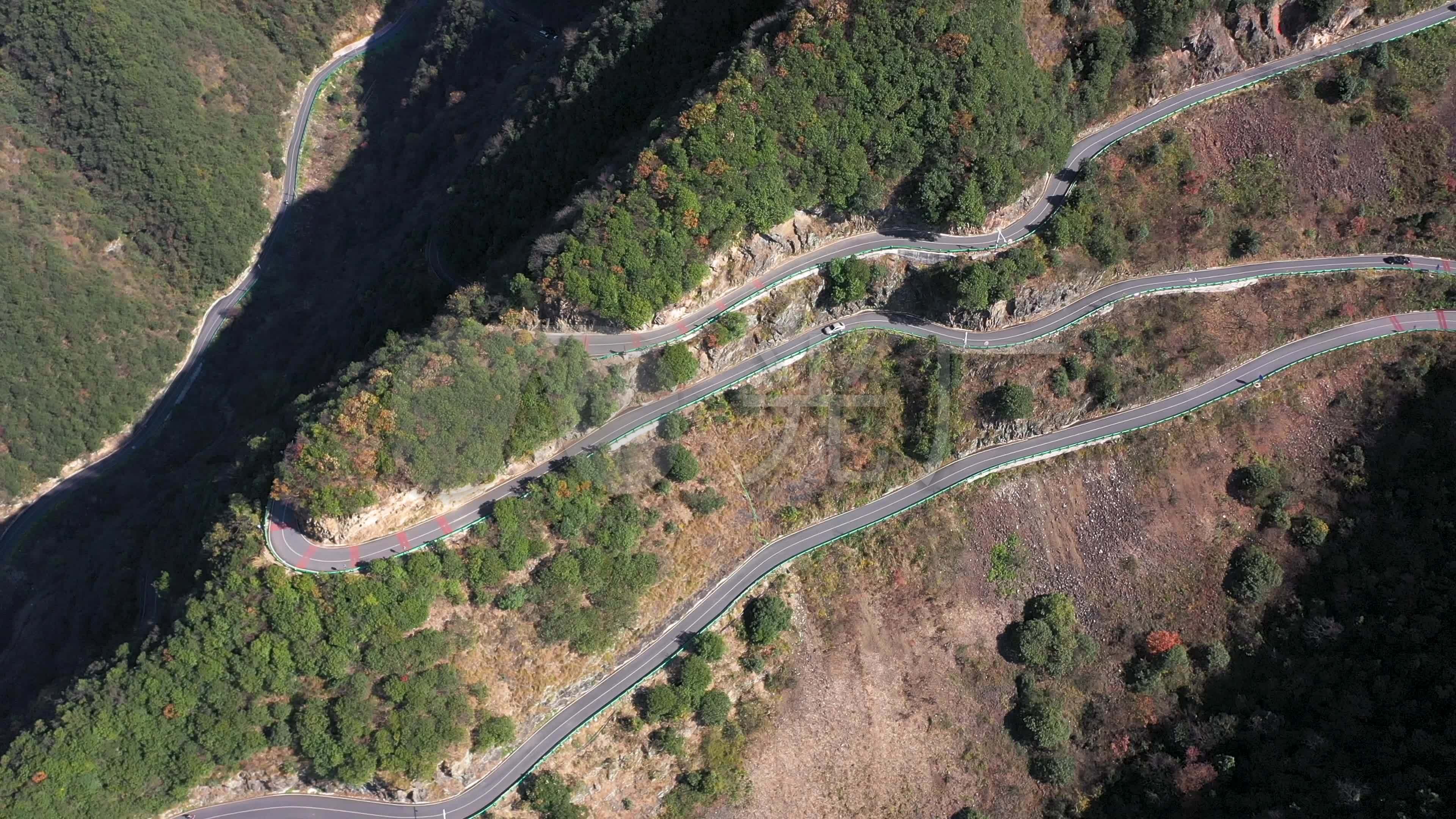 桃岭六道弯皖南川藏线4k航拍风光