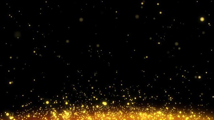 金色星光粒子上升动态背景