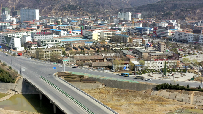 航拍甘肃泾川县，拥有大云寺博物馆