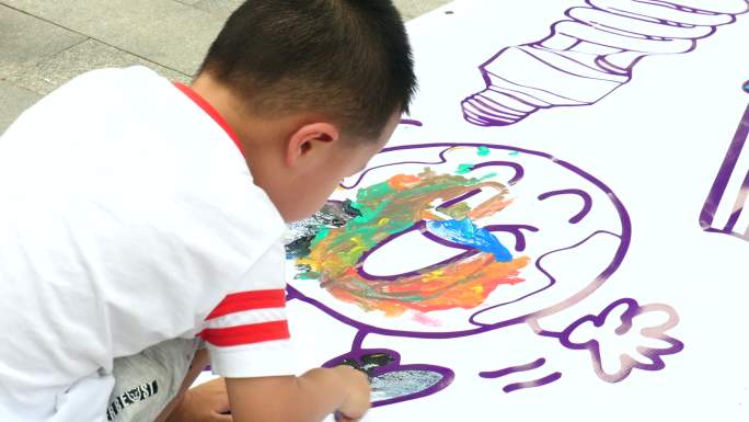 儿童绘画 涂鸦 环保活动 环境卫生