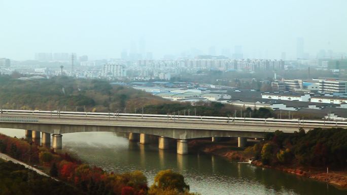南京 秦淮河 高铁 动车 铁路交通 城市