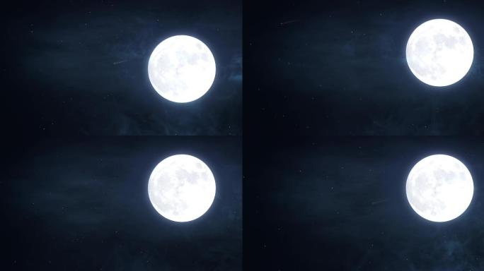 月亮缓缓升起挂在天边视频素材