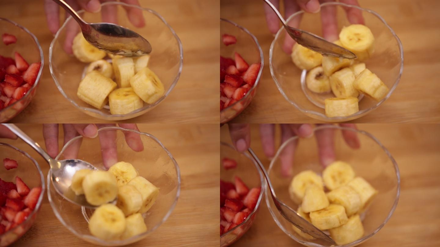 香蕉草莓菠萝榨汁机榨果汁 (1)