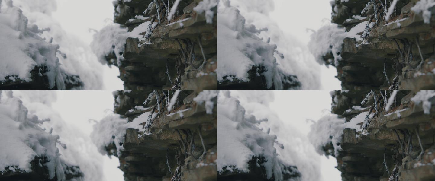 【6K原创视频】石头上的积雪