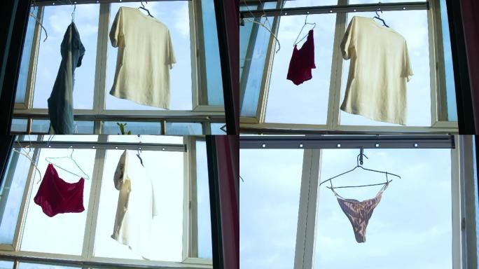 阳台晾晒衣服
